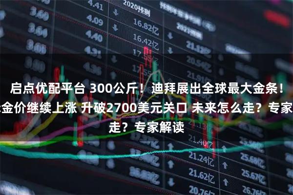 启点优配平台 300公斤！迪拜展出全球最大金条！国际金价继续上涨 升破2700美元关口 未来怎么走？专家解读