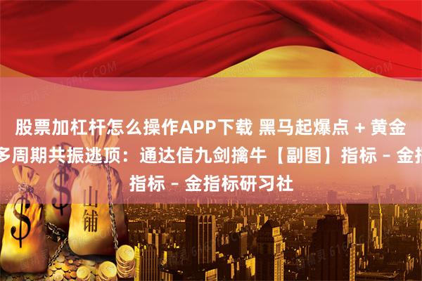 股票加杠杆怎么操作APP下载 黑马起爆点 + 黄金坑定位 + 多周期共振逃顶：通达信九剑擒牛【副图】指标 – 金指标研习社