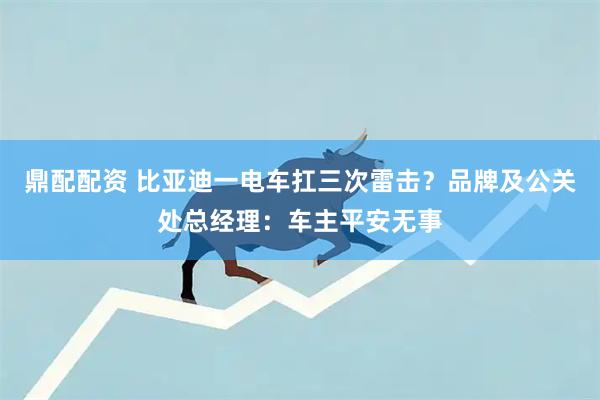 鼎配配资 比亚迪一电车扛三次雷击？品牌及公关处总经理：车主平安无事