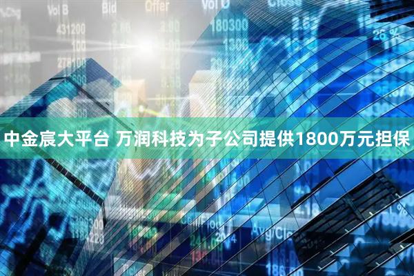 中金宸大平台 万润科技为子公司提供1800万元担保