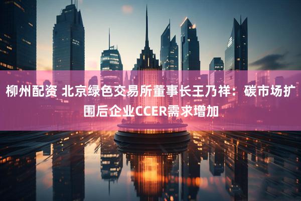 柳州配资 北京绿色交易所董事长王乃祥：碳市场扩围后企业CCER需求增加